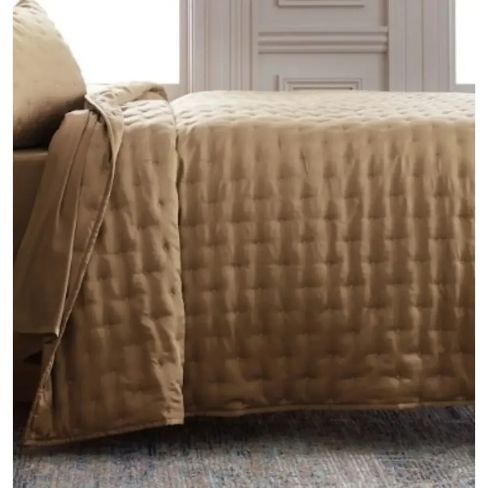 Quince Bamboo Dream Quilt Full Queen Walnut Brown NO SHAMS 100% Organic NEW